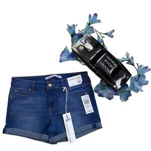 Celebrity Pink Medium Wash 3" Cuffed Jean Shorts Juniors/Women Various Sizes